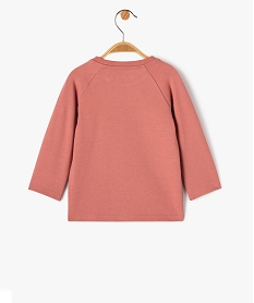 tee-shirt manches longues en coton epais brode bebe garcon rose tee-shirts manches longuesE148701_3