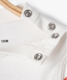 tee-shirt manches longues a rayures bebe garcon - lulucastagnette beigeE149201_2
