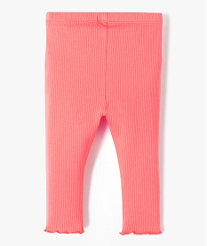 legging bebe fille en maille cotelee avec ourlet fantaisie rose leggingsE150901_3
