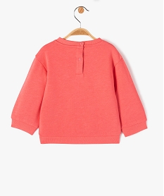 sweat molletonne avec motifs et message bebe fille roseE152801_4