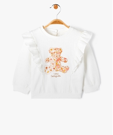 GEMO Sweat à volants en molleton bébé - LuluCastagnette Beige