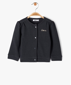 BLOUSON MARINA SWEAT GRIS FONCE:40311510078-Coton////