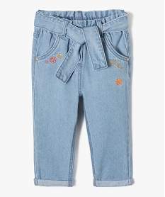 GEMO Jean bébé fille avec motifs brodés - LuluCastagnette Bleu