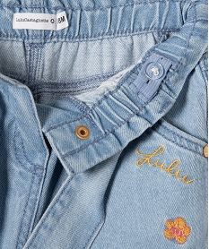 jean bebe fille avec motifs brodes - lulucastagnette bleu jeansE154101_3