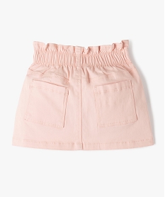 jupe bebe fille a taille froncee en coton stretch rose jupesE154901_3
