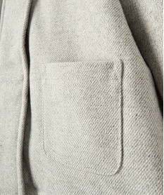 manteau a capuche double peluche avec echarpe bebe fille grisE155201_3