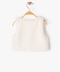gilet bebe fille sans manches en fourrure imitation beigeE155501_3