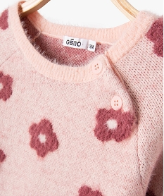 pull en maille peluche a motif fleurs bebe fille multicoloreE159801_2