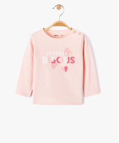 TEE-SHIRT ROSE VIF HOMEWEAR ROSE PALE:40319570314-Coton////