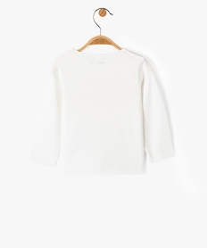 tee-shirt a manches longues message paillete bebe fille beigeE162801_3