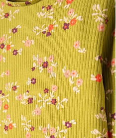 tee-shirt a manches longues a motifs fleuris bebe fille vertE163201_2