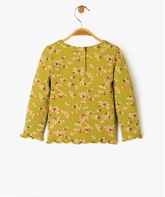 tee-shirt a manches longues a motifs fleuris bebe fille vertE163201_3