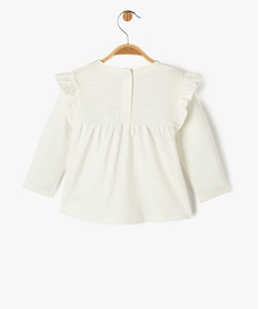 tee-shirt manches longues avec volants aux epaules bebe fille beige tee-shirts manches longuesE163401_3