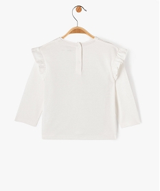 tee-shirt manches longues a volant bebe fille beigeE163701_3