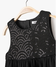 robe fete en tulle avec sequins et paillettes bebe fille noirE166001_2