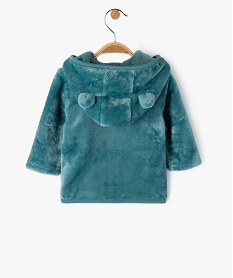 sweat zippe a capuche en fourrure imitation bebe bleuE166901_3