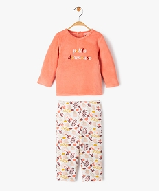 GEMO Pyjama bimatière dépareillé bébé fille Orange