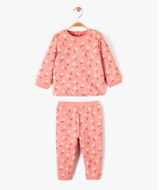 GEMO Pyjama 2 pièces imprimé en molleton bébé Orange