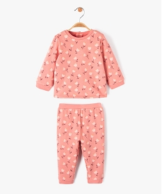 pyjama 2 pieces imprime en molleton bebe orange pyjamas 2 piecesE168101_1