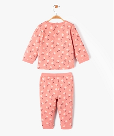 pyjama 2 pieces imprime en molleton bebe orangeE168101_4