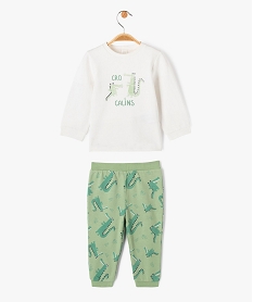GEMO Pyjama 2 pièces en molleton imprimé bébé Beige