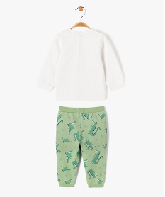 pyjama 2 pieces en molleton imprime bebe beigeE168201_3