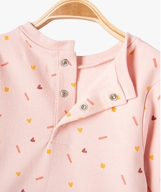 pyjama 2 pieces en molleton doux et imprime bebe fille multicoloreE168301_3