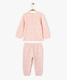 pyjama 2 pieces en molleton doux et imprime bebe fille multicolore pyjamas 2 piecesE168301_4