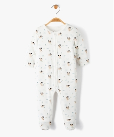 GEMO Pyjama dors-bien en velours imprimé avec ouverture devant bébé Multicolore