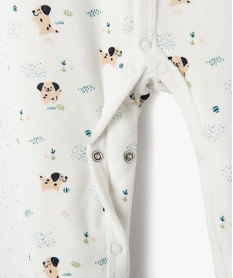 pyjama dors-bien en velours imprime avec ouverture devant bebe multicolore pyjamas veloursE168601_2