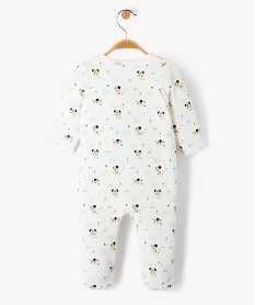 pyjama dors-bien en velours imprime avec ouverture devant bebe multicolore pyjamas veloursE168601_3