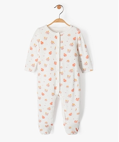 GEMO Pyjama bébé fille velours à motifs renards et petites fleurs Beige