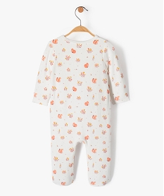 pyjama bebe fille a motifs renards et petites fleurs beigeE169001_3