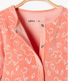 pyjama bebe fille a motifs renards et petites fleurs roseE169101_2