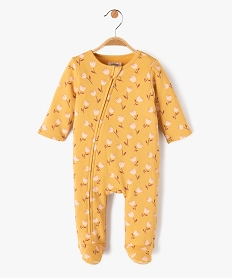 pyjama en jersey molletonne avec zip ventral bebe jauneE170201_1