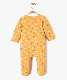 pyjama en jersey molletonne avec zip ventral bebe jauneE170201_4