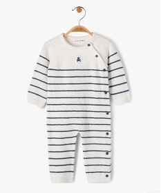 GEMO Combinaison en maille tricotée rayée bébé - LuluCastagnette Gris