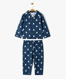 ensemble pyjama et robe de chambre bebe garcon - lulucastagnette bleu pyjamas et dors bienE171001_2