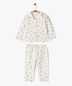 ensemble de nuit 3 pieces special noel   pyjama robe de chambre fille beigeE171101_3