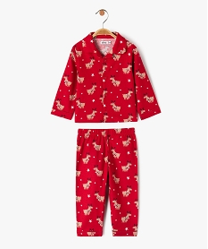 ensemble de nuit 3 pieces special noel   pyjama robe de chambre garcon rougeE171201_2