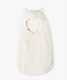 GEMO Nid d’ange bébé en sherpa doublé gaze de coton Beige