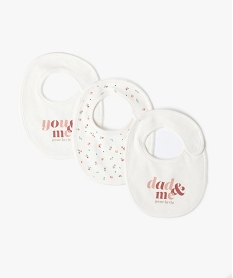bavoirs bebe en velours (lot de 3) roseE172301_3