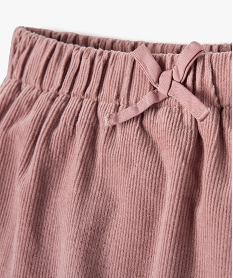 pantalon ample en velours fines cotes bebe - lulucastagnette rose pantalonsE173101_2