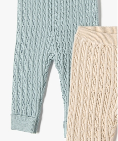 pantalon bebe en maille torsadee (lot de 2) bleuE174101_2