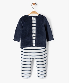 pyjama bebe garcon bicolore effet 2 en 1 bleuE175901_3