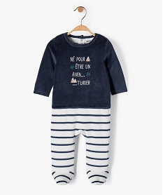 pyjama bebe garcon bicolore effet 2 en 1 bleuE175901_4