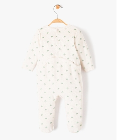 pyjama bebe garcon en velours imprime palmiers et broderie beige pyjamas veloursE176101_3