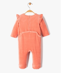 pyjama dors-bien en velours imprime a volants bebe roseE176301_3