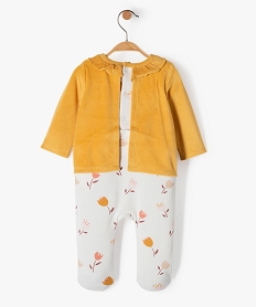 pyjama bebe fille bimatieres effet 2 en 1 jaune pyjamas et dors bienE176501_4
