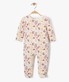 pyjama bebe fille a motifs fleuris et arc-en-ciel beige pyjamas et dors bienE177901_1